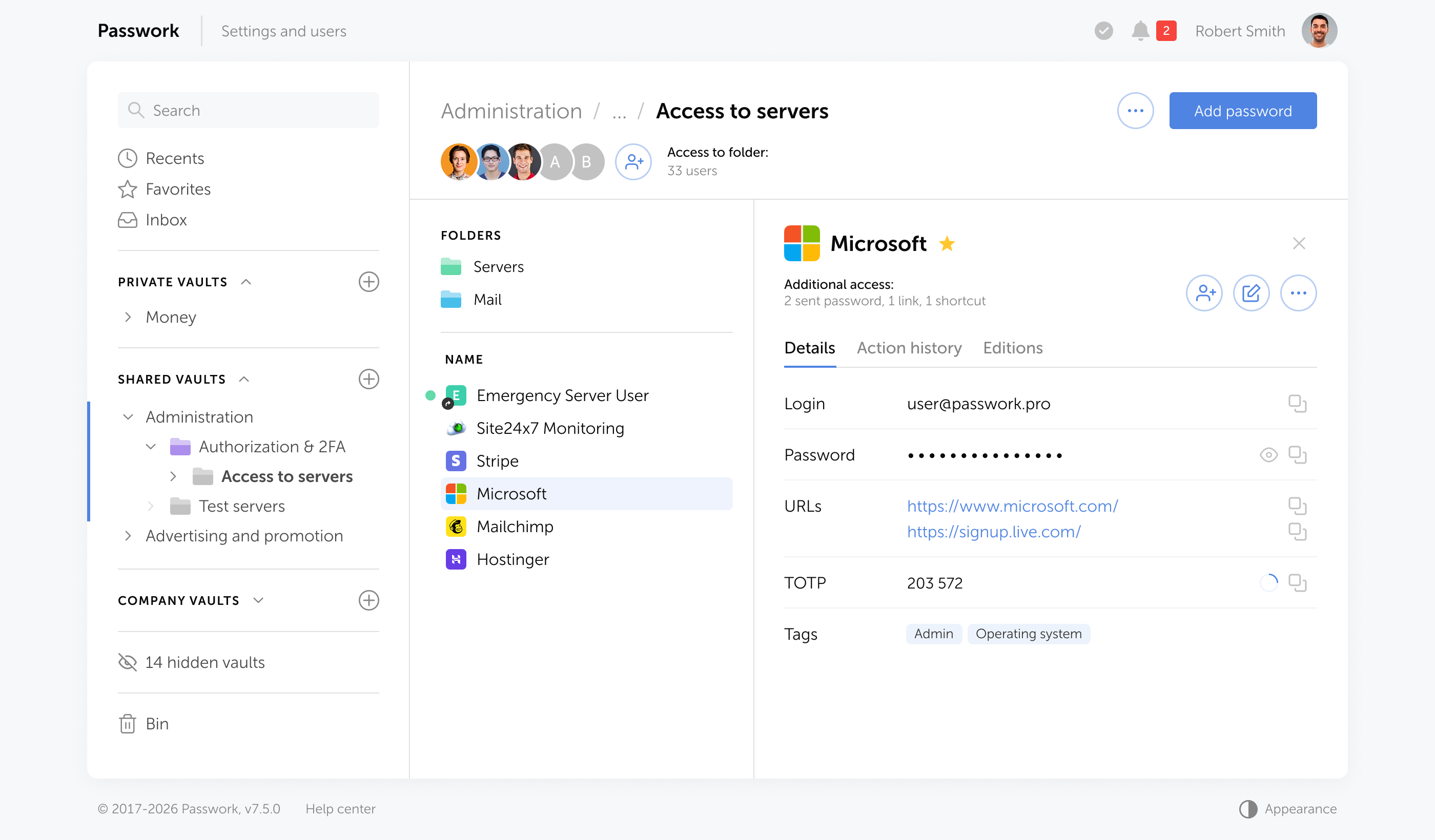 Passwork is purpose-built for this use case.